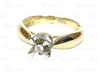 Кольцо из золота "Солитер" с бриллиантом